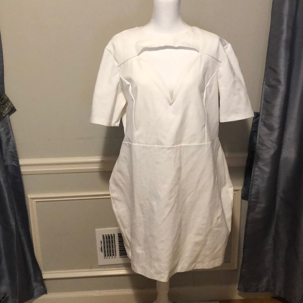 White bodycon dress
